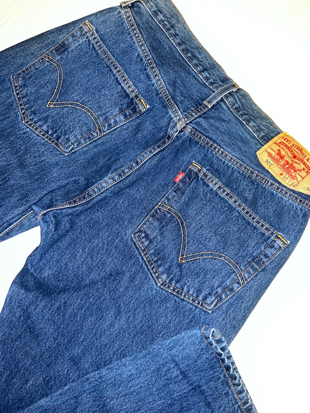 Levi’s 501 Straight Leg Jeans Dark Wash W34 L34 Vintage Y2K Denim